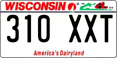 WI license plate 310XXT