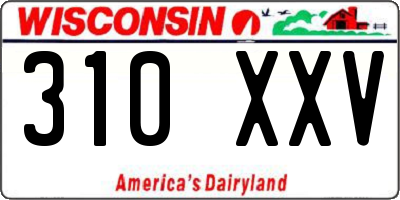 WI license plate 310XXV