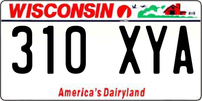 WI license plate 310XYA