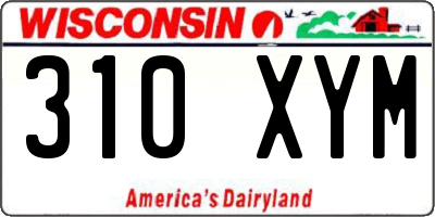 WI license plate 310XYM