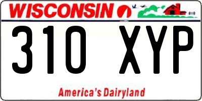 WI license plate 310XYP