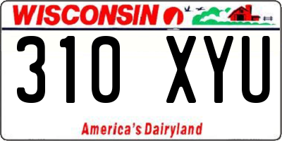 WI license plate 310XYU