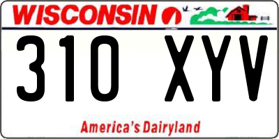 WI license plate 310XYV