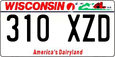 WI license plate 310XZD