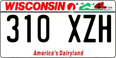 WI license plate 310XZH