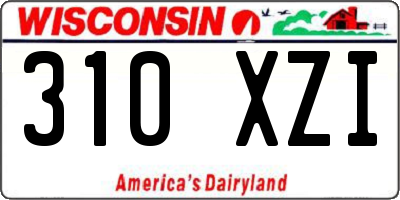 WI license plate 310XZI