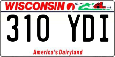WI license plate 310YDI