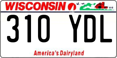 WI license plate 310YDL