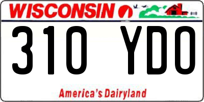WI license plate 310YDO