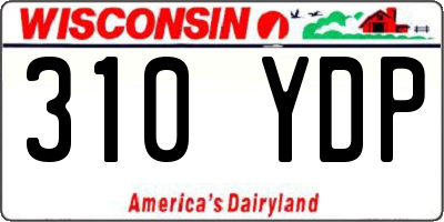 WI license plate 310YDP