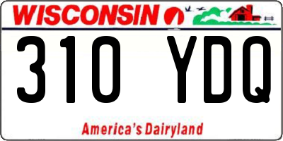 WI license plate 310YDQ