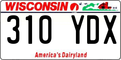 WI license plate 310YDX
