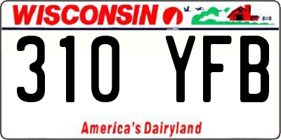 WI license plate 310YFB