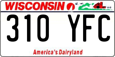 WI license plate 310YFC