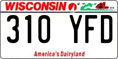 WI license plate 310YFD