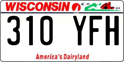 WI license plate 310YFH