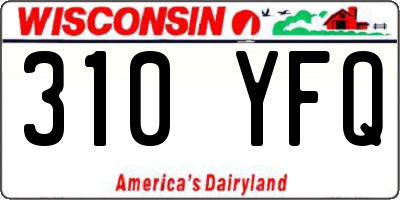 WI license plate 310YFQ