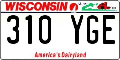 WI license plate 310YGE