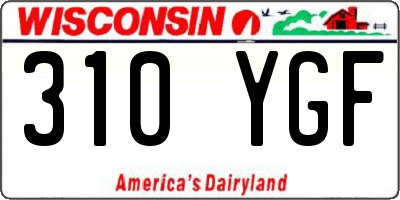 WI license plate 310YGF