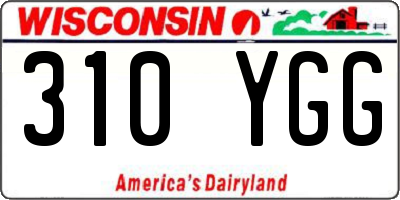 WI license plate 310YGG