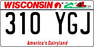 WI license plate 310YGJ