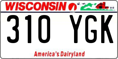 WI license plate 310YGK