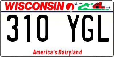 WI license plate 310YGL