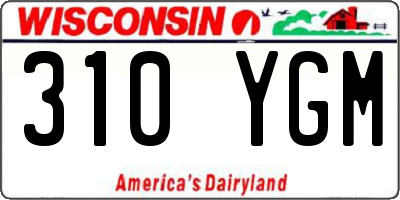 WI license plate 310YGM