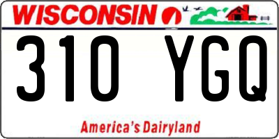 WI license plate 310YGQ
