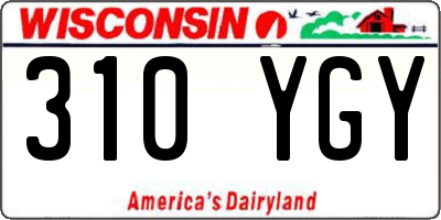 WI license plate 310YGY
