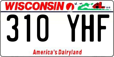 WI license plate 310YHF