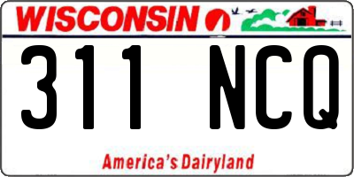 WI license plate 311NCQ