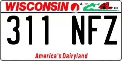 WI license plate 311NFZ