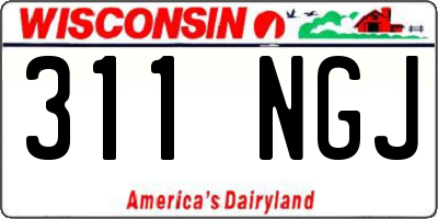 WI license plate 311NGJ
