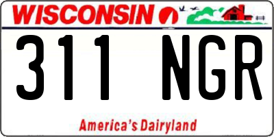 WI license plate 311NGR