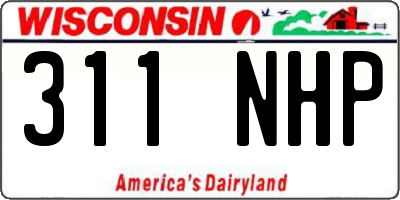 WI license plate 311NHP