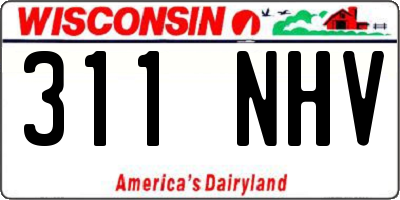 WI license plate 311NHV