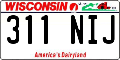 WI license plate 311NIJ