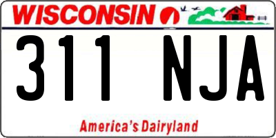 WI license plate 311NJA