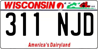 WI license plate 311NJD