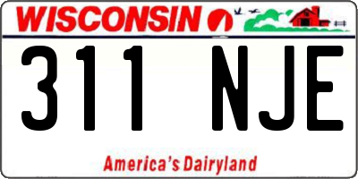 WI license plate 311NJE