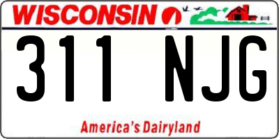 WI license plate 311NJG