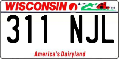 WI license plate 311NJL