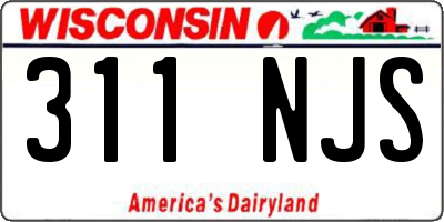 WI license plate 311NJS
