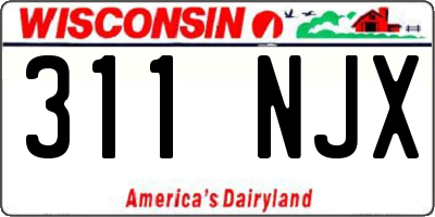 WI license plate 311NJX