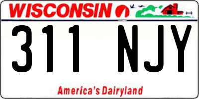 WI license plate 311NJY
