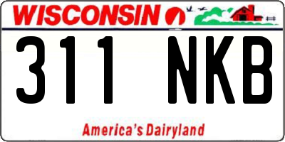 WI license plate 311NKB