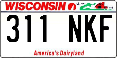 WI license plate 311NKF