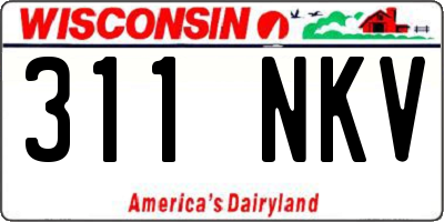 WI license plate 311NKV