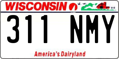 WI license plate 311NMY